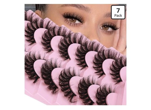 Mink Lashes Wispy Cat Eye Lashes Full 6D Volume False Eyelashes Extension Style - product listing photo