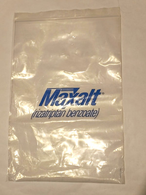 Vintage - MAXALT - Empty plastic bag zip lock - 9 in x 14 in
