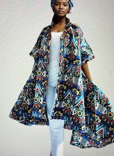 Silk Swing Dress With Matching Headwrap