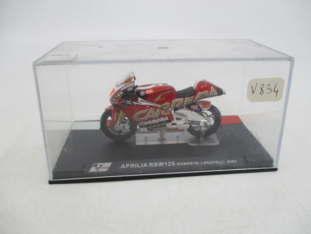Miniature Moto Aprilia 125 - Hector Barbera - Moto GP 2004 - Échelle 1/24