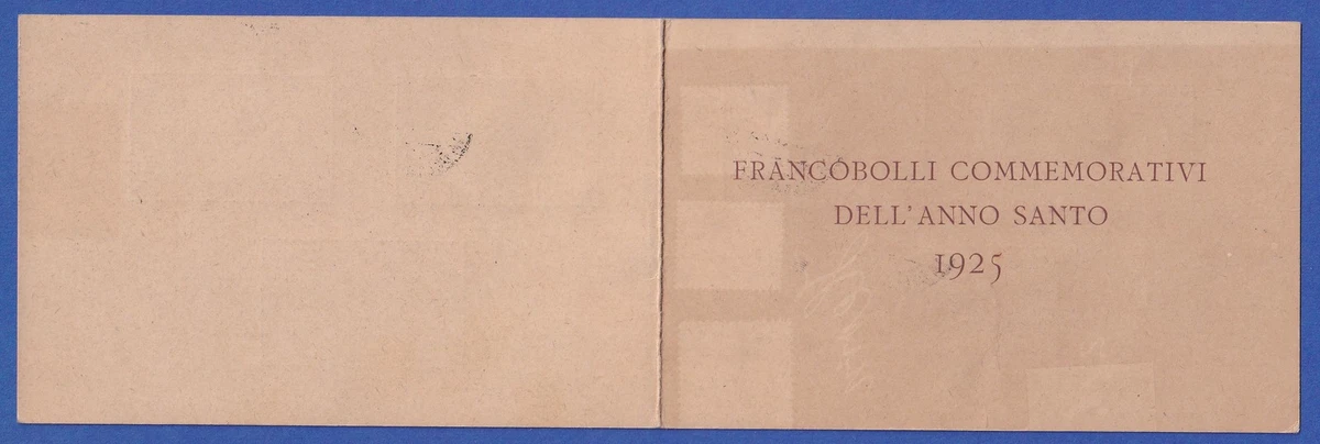 Italien 1925 Heiliges Jahr, Mi.-Nr. 206-211 kpl Satz gestempelt im offiz. Folder