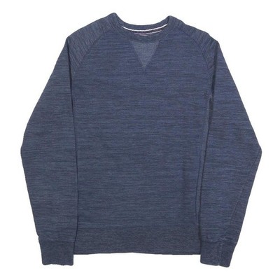 CHAMPION Herren Pullover Sweatshirt blau Rundhals S Baumwollmischung Freizeit
