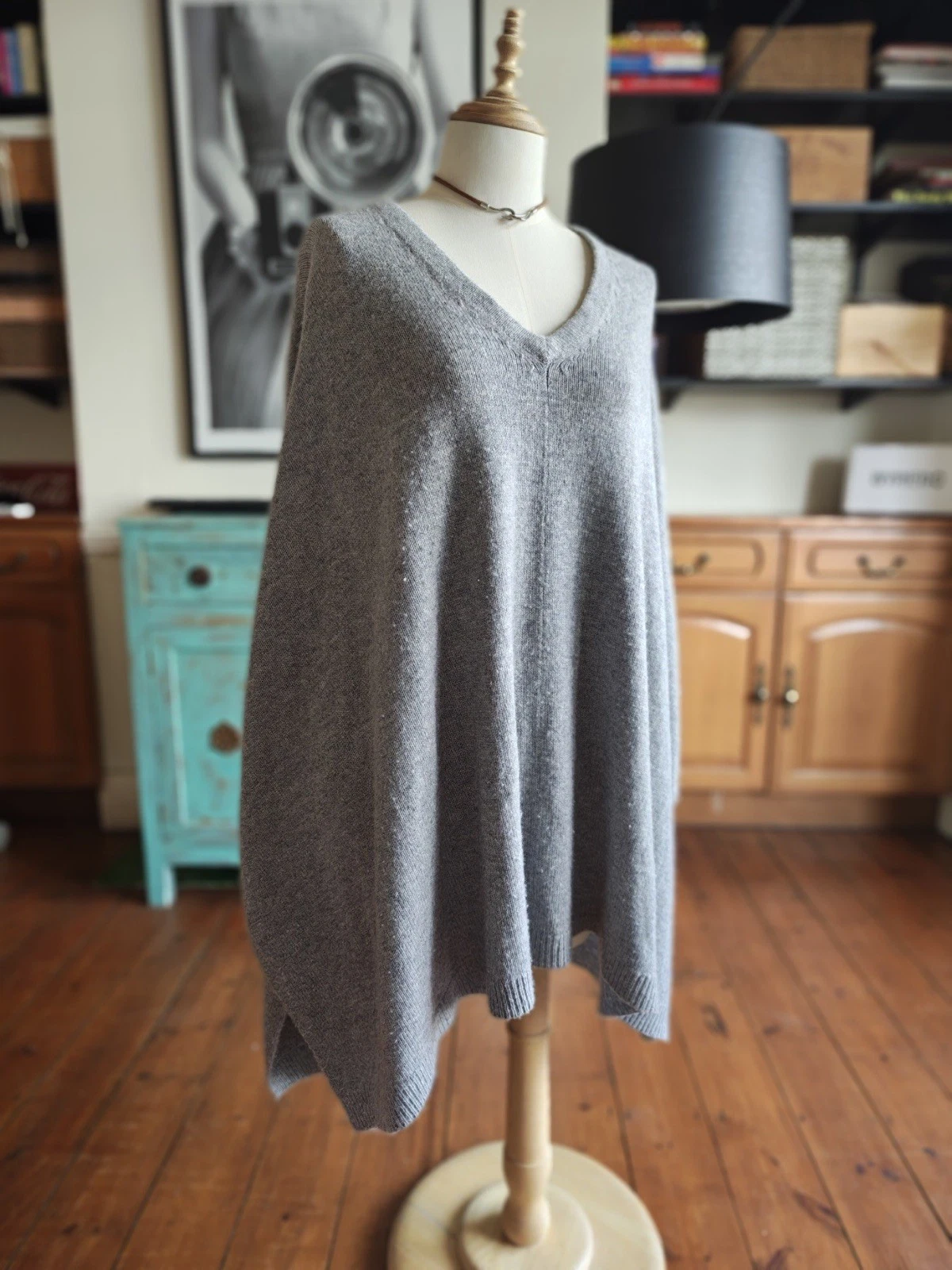 Theory Wool Oversized Poncho Size P/S