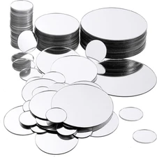 Jetec 40 Pieces Mini Size round Mirror Small round Mirror Adhesive Tiles Home De