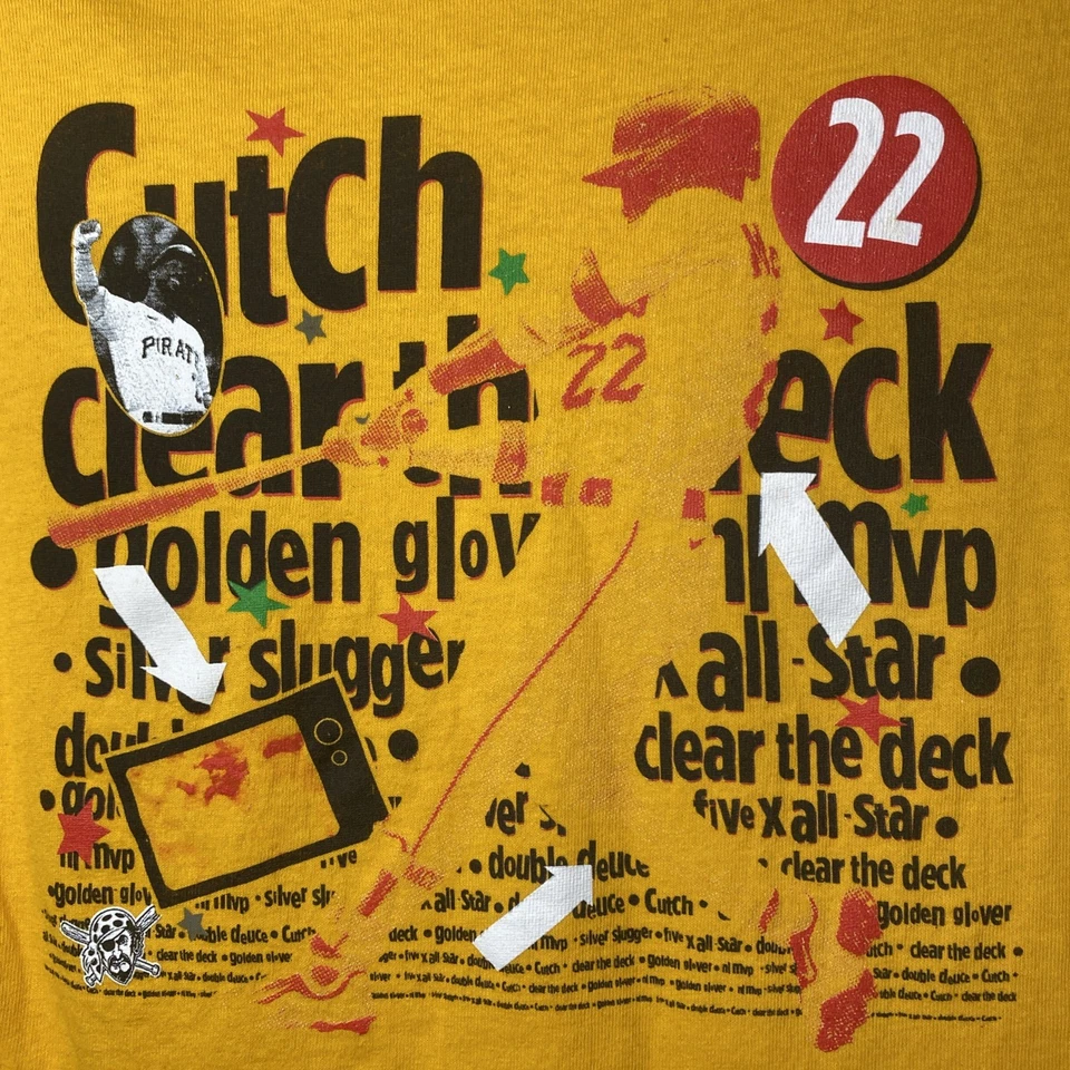 Camiseta pequeña adulto de los Piratas de Pittsburgh Andrew McCutchen Stadium Give Away 18x27 Foto 3 de 4