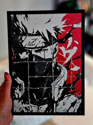 Anime 3D Artwork  Kakashi  Handcrafted PLA Relief  Naruto Inspired Design 18x12