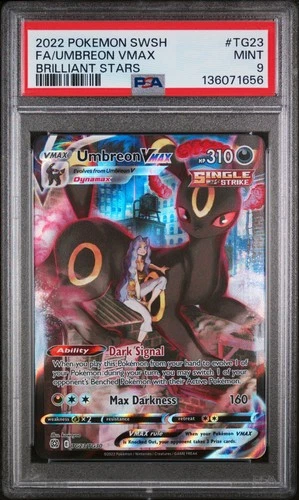 Umbreon Vmax Pokemon Sword & Shield Brilliant Stars TG23/TG30 PSA 9