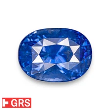 GRS & AIGS Certified CEYLON Sapphire 5.08 Ct. Natural Untreated CORNFLOWER BLUE
