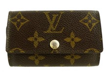 Authentic LOUIS VUITTON LV Monogram Key Credit Card Case Wallet France Unisex