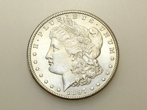 1897-S $1 MORGAN SILVER ONE DOLLAR CH/GEM BU