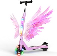 Electric Scooter 5.3IN Height Adjustable LED Wheel Outdoor E-Scooter for Kids