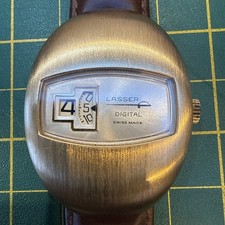 Orologio digitale vintage Lasser by Ravisa Jump Hour circa anni 70 svizzero