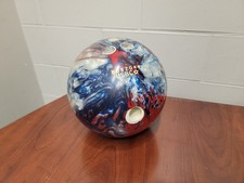 BRUNSWICK T-ZONE RED/WHT/BLUE SMOKE 15-LB BOWLING BALL