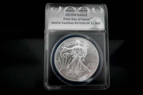 2009 Silver Eagle ANACS MS70~First Day Of Issue~Perfect!