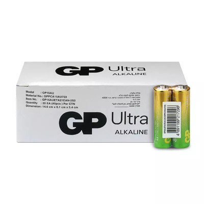 GP LR6 AA Ultra Alkaline (G-TECH) Industrial Batteries 40 Pcs.