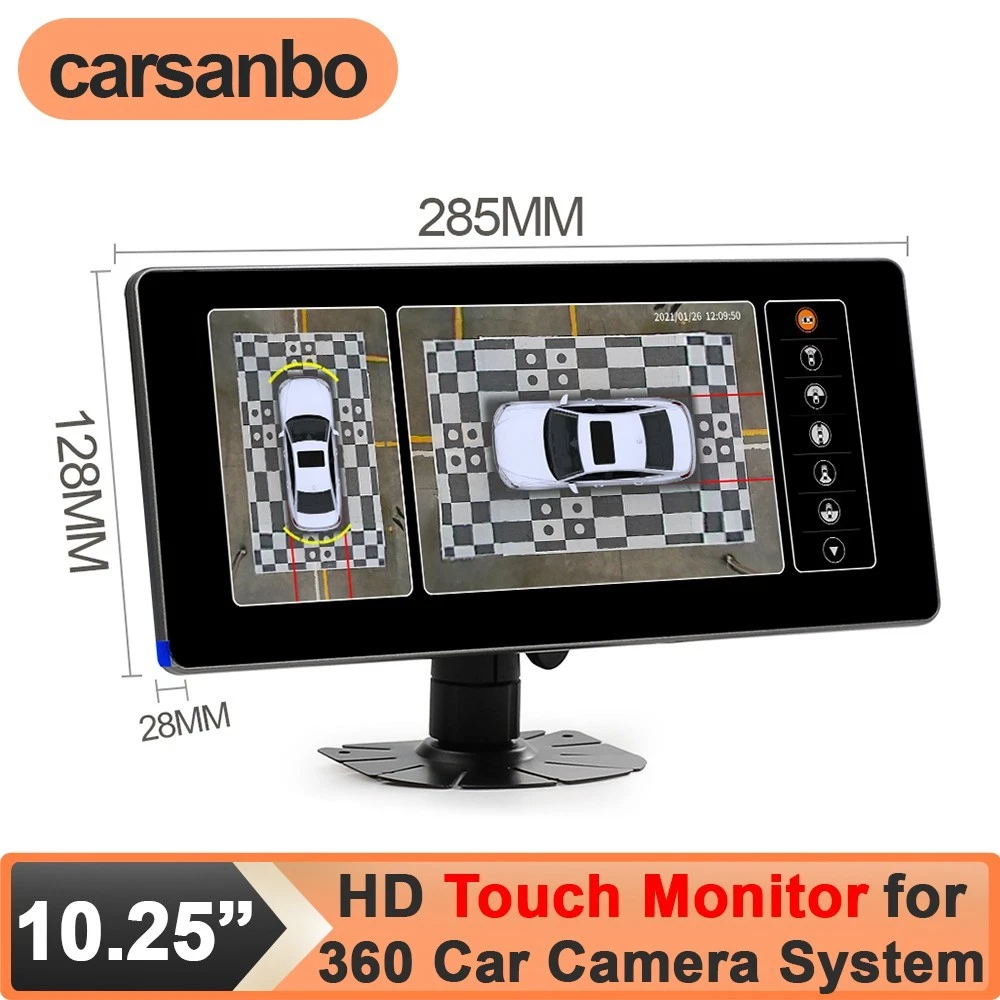 10.25 Full Car Monitor 1920x720 LCD Display for 360deg Car Surround View System