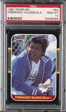 1987 DONRUSS #94 FERNANDO VALENZUELA PSA 10