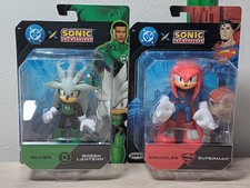 2.5" KNUCKLES SUPERMAN + SILVER GREEN LANTERN Sonic the Hedgehog DC Comics Jakks