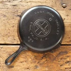 Vintage GRISWOLD Cast Iron SKILLET Frying Pan # 6 LARGE BLOCK LOGO - Ironspoon
