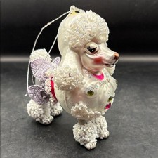 Elegant White Poodle Holiday Ornament