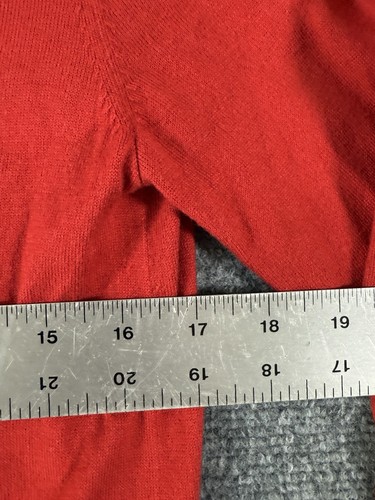 Cárdigan Lafayette 148 NY largo, rojo, abotonado delantero, S, cachemir, algodón, viscosa - Imagen 9 de 11