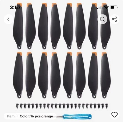 DJI Mini 3 High Performance Low-Noise X 16 Propellers Lightweight Quick Release