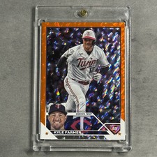 2023 Topps Update Series Kyle Farmer #US57 Orange Carckle Foil /299