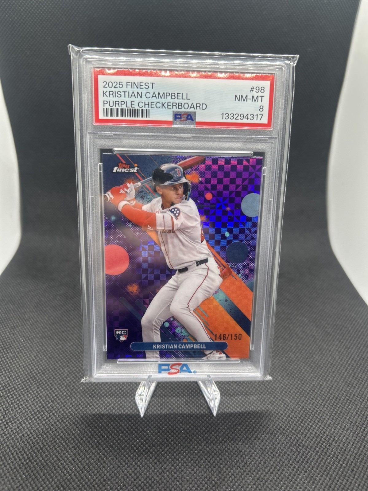 2025 Topps Finest - Common Kristian Campbell Purple Checkerboard Refractor /150