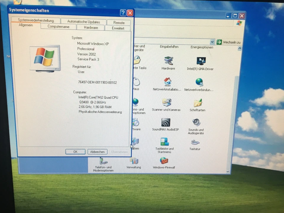DELL OPTIPLEX 780 Q9400 @ 266 GHz, 2 GB RAM, 250 GB HDD, XP Prof 32 Bit, mit Key - Bild 3 von 4