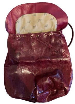 Montse Esteve Tasche bordeaux, Echtleder-Schlange, Shopper groß