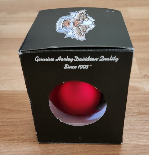 Harley Davidson 2009 Red Holiday Ball Ornament NEW in box. 96890-10V. 2 sided - Picture 7 of 17