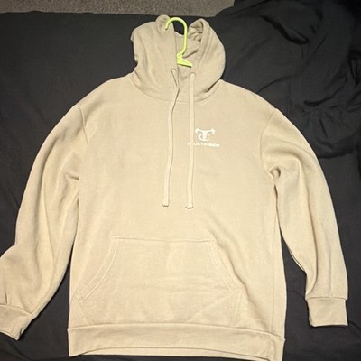 TrueTimber Men's M Beige Pullover Fleece Hoodie Graphic Logo w/ Pockets