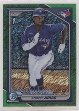 2024 Bowman Chrome Prospects Green Shimmer Refractor 66/99 Andres Arias 16tx