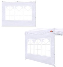SCOCANOPY SideWall with Window for 10x10 Canopy Frame, 2 Pcs Sunwalls Only,Wh...