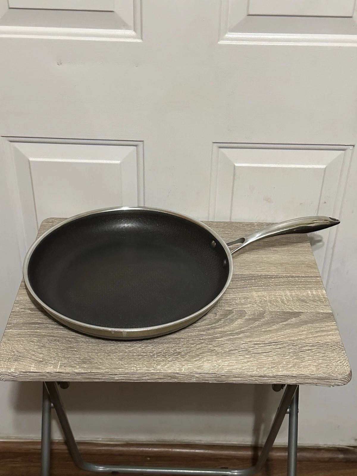 HexClad Hybrid Stainless Steel Non-Stick 12 inch Frying Pan No Lid