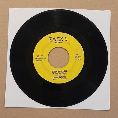 JOANN ZACHERY Down To Earth FUNK Soul 7'' Zack's Records HEAR