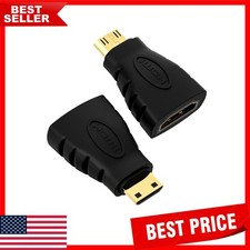 HDMI Adapter 2-Pack: Mini HDMI to HDMI, 4K Support, Gold Plated Elegance