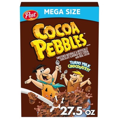 Cocoa PEBBLES Cereal, Chocolatey Kids Breakfast, 27.5 Ounce (Pack of 1) 