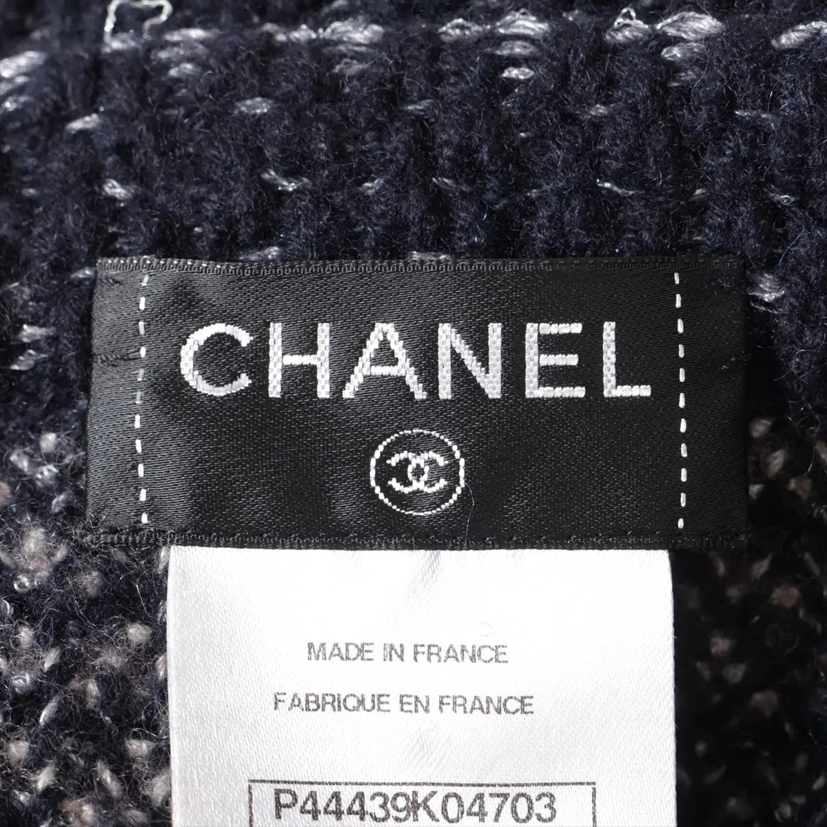 Chanel Coco Button P44 giacca maglia cashmere 40 donna blu navy P44439K04703