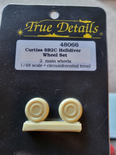 1/48 TRUE DETAILS CURTISS SB2C HELLDIVER RESIN WHEEL SET 48066 - Picture 1 of 2