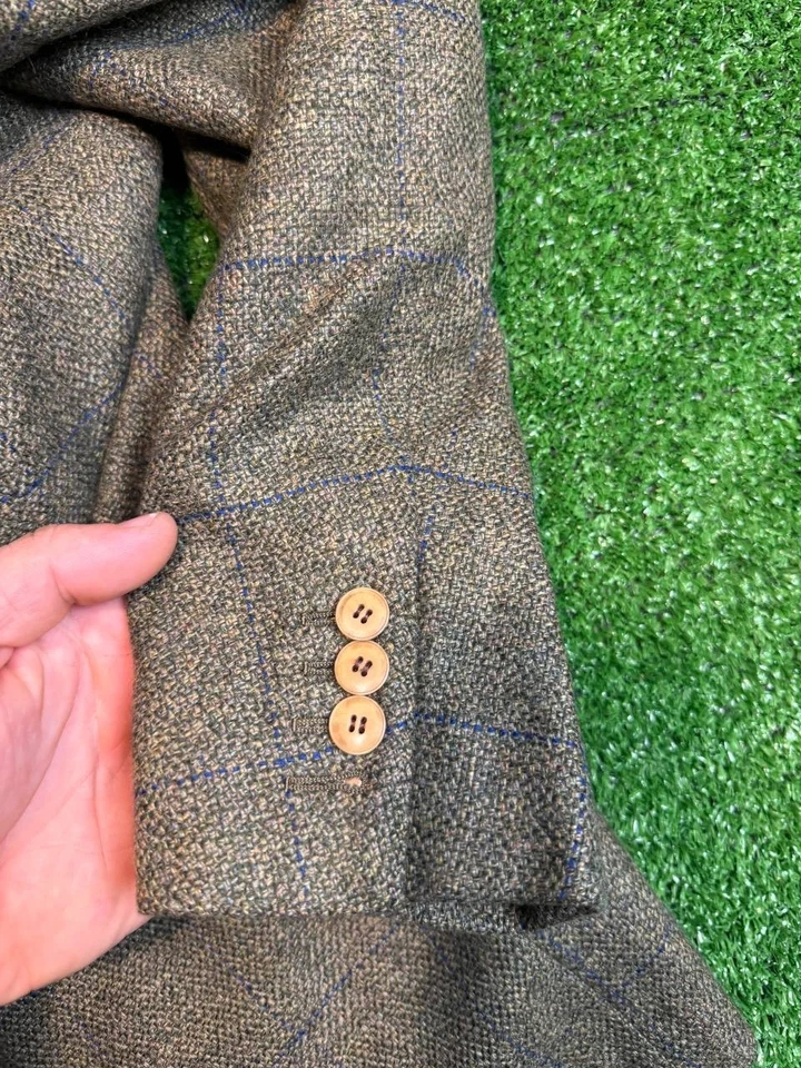 Винтажное спортивное пальто блейзер из кашемира Osvaldo & Luca Finarelli Loro Piana 90-е - Изображение 3 из 4