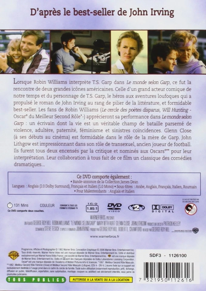 il mondo secondo garp / le monde selon garp ((dvd) italian import) italian (DVD) - Image 2 of 2