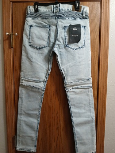 Kayden K Jeans Men's Slim Cut Ice Blue Size 32 KND4050 - Picture 2 of 8