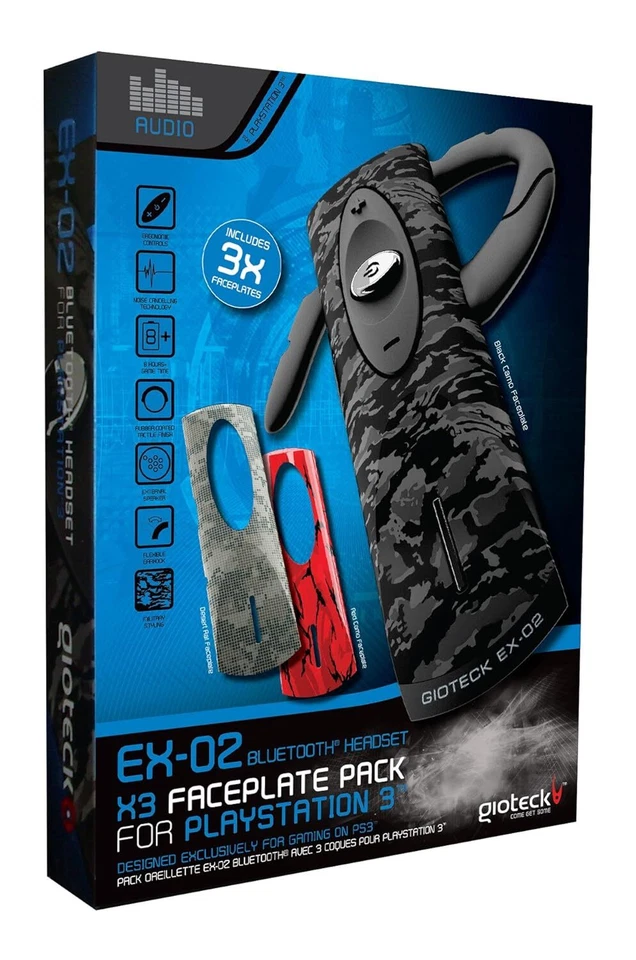 Gioteck EX-02 Ohrbügel Wireless Bluetooth Headset Kabellos Kopfhörer Set für PS3 - Bild 2 von 4