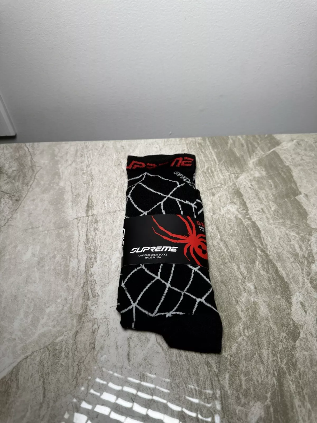 Chaussettes d'équipage Supreme®/Spyder® noires (1 paquet) 
