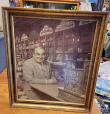 PHARMACY PHOTO GOLD PICTURE FRAME 23X19 APOTHECARY GENERAL STORE CASH REGISTER