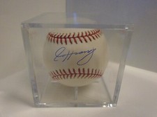 Aaron Harang Signed Rawlings OML Baseball in Blue pen on Sweet sp W/Beckett Cert