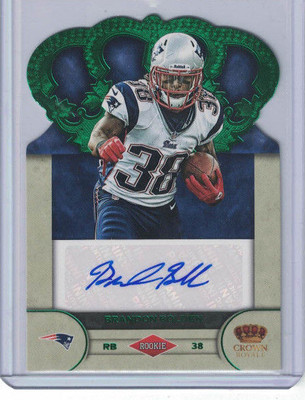 2012 Crown Royale Rookie Signatures Green #96 Brandon Bolden/10