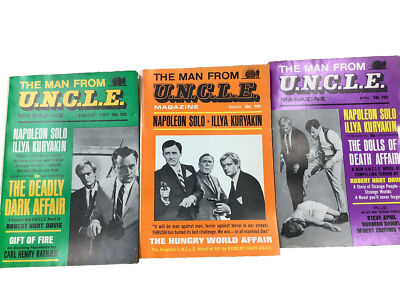 The Man From U.N.C.L.E. Vol.3 No. 1-3 Digest Magazines 1967