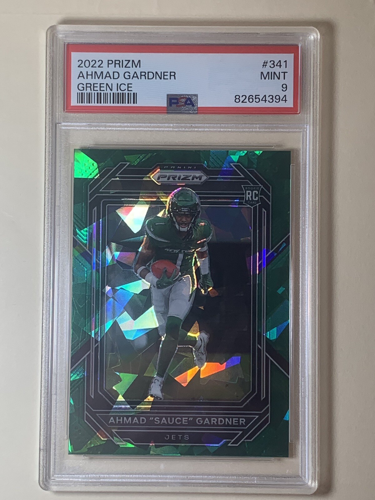 2022 Ahmad Sauce Gardner Prizm Green Ice #341 PSA 9 POP 2!